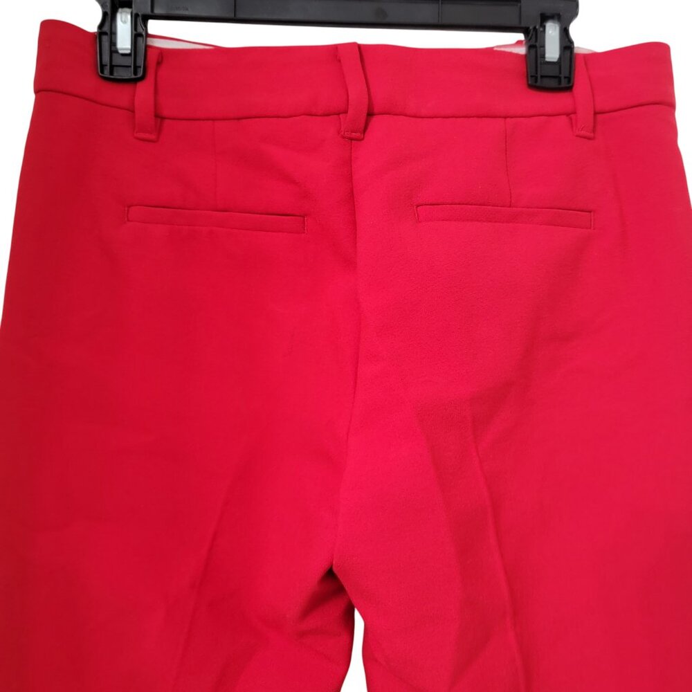 Ann Taylor Size 4 Red Jubilee Trouser with Ruffle Hem. High Rise, Like New Cond. - Picture 5 of 13